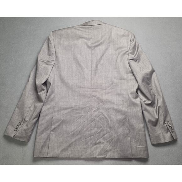 Linea Uomo Mens Gray Premium Wool Blazer 41R Natural Stretch Modern Fit Lapel - Picture 9 of 11